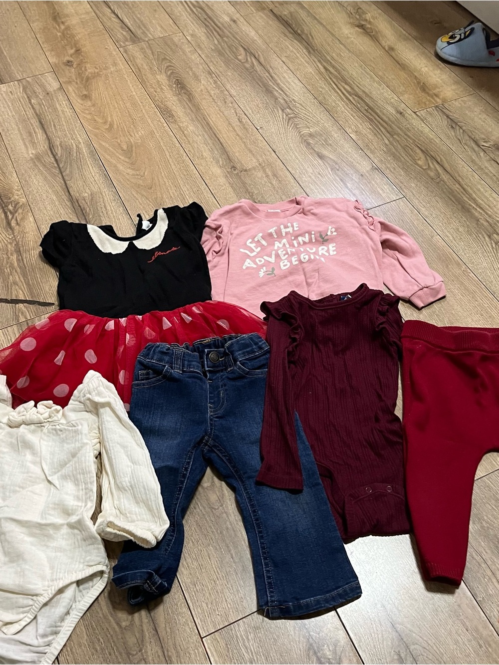 GAP Girls Pink Pullover & Mixed Dress Set with Red Tulle Skirt